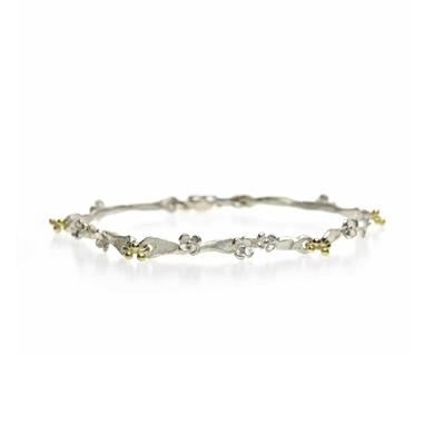 Bracelet in silver with gold details